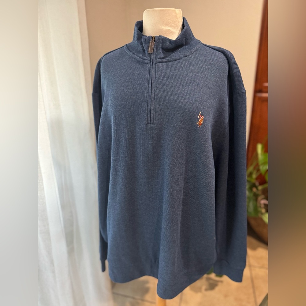 U.S. Polo Assn.‎ Men's Dark Blue Zip-Up Sweater